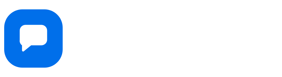Chatmefy logo, white text
